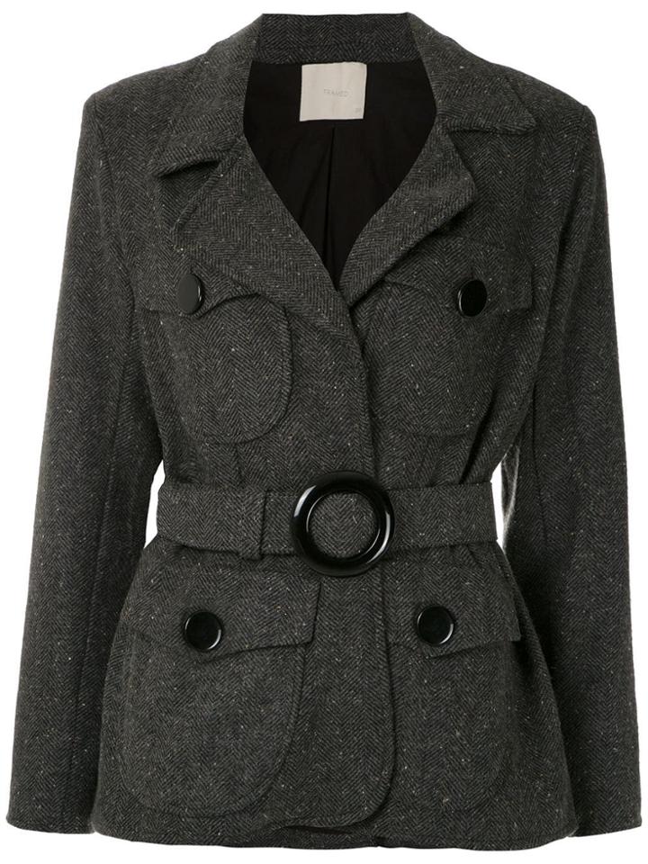 Framed London Coat - Grey