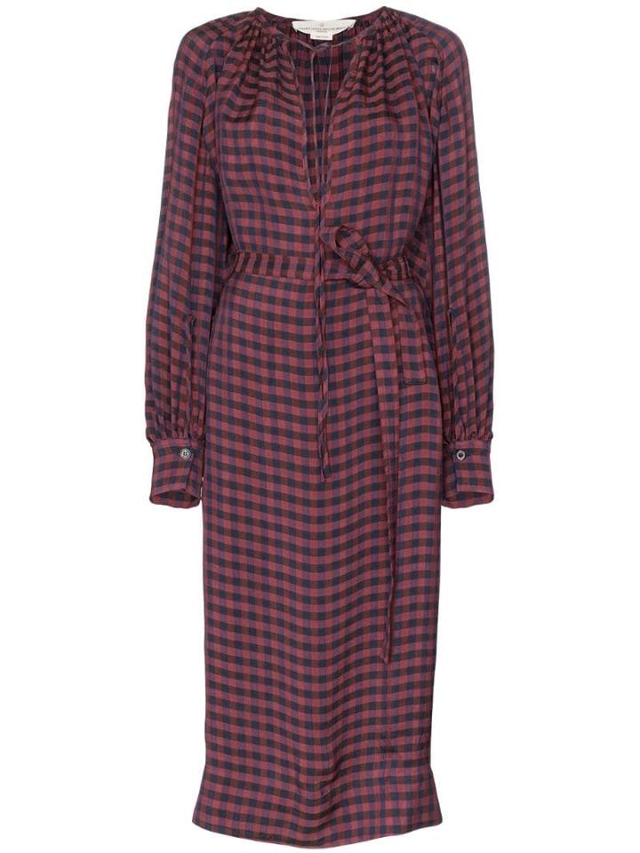 Golden Goose Georgina Belted Midi Dress - Blue