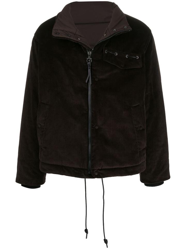 Salvatore Ferragamo Corduroy Effect Coat - Brown