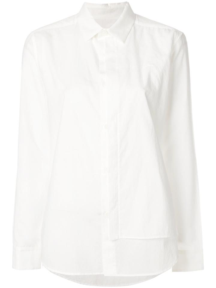Y's Flap Button Front Shirt - White
