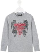 Dsquared2 Kids Wings Print Sweatshirt, Boy's, Size: 10 Yrs, Grey