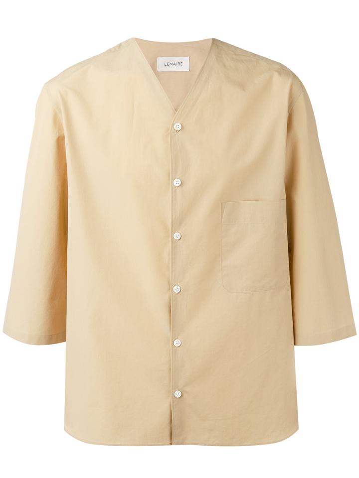 Lemaire - Shortsleeved Shirt - Men - Cotton - 48, Nude/neutrals, Cotton