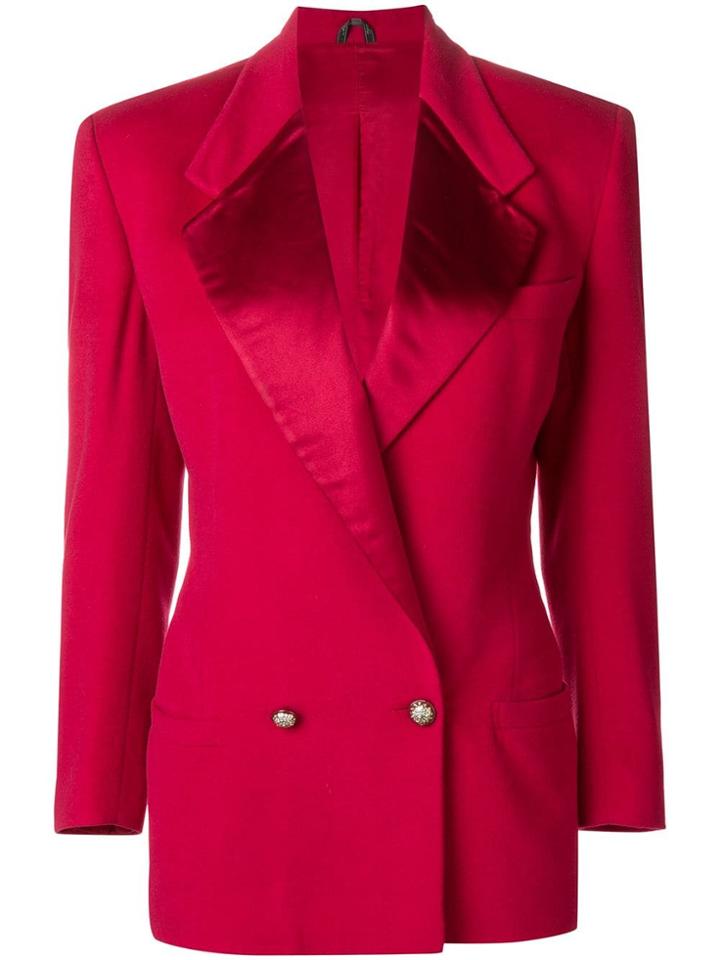 Versace Vintage 1980's Double Breasted Blazer - Pink & Purple