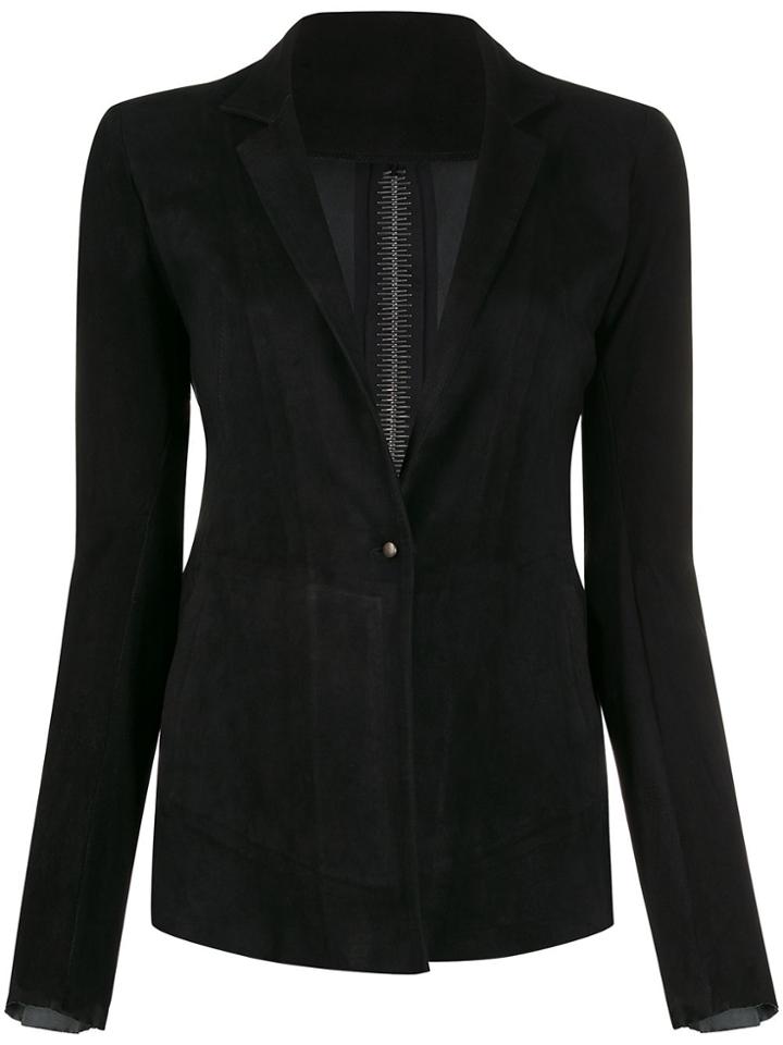 Isaac Sellam Experience One-button Fitted Leather Jacket - Black