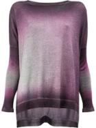 Avant Toi Washed Effect Knitted Top - Pink & Purple