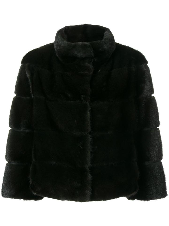 Arma A-line Short Jacket - Black