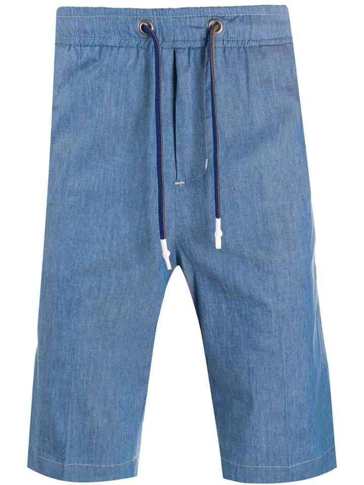 Entre Amis Drawstring Deck Shorts - Blue