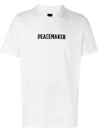 Oamc 'peacemaker' T-shirt, Men's, Size: Large, White, Cotton/polyamide/spandex/elastane