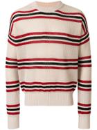 Laneus Striped Crew Neck Sweater - Multicolour