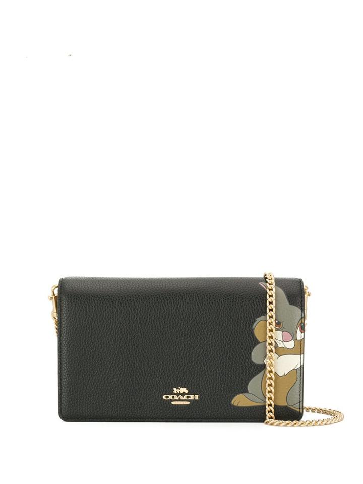 Coach Disney Logo Chain Bag - Black