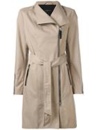 Mackage - Zipped Coat - Women - Cotton/leather/polyester - L, Nude/neutrals, Cotton/leather/polyester
