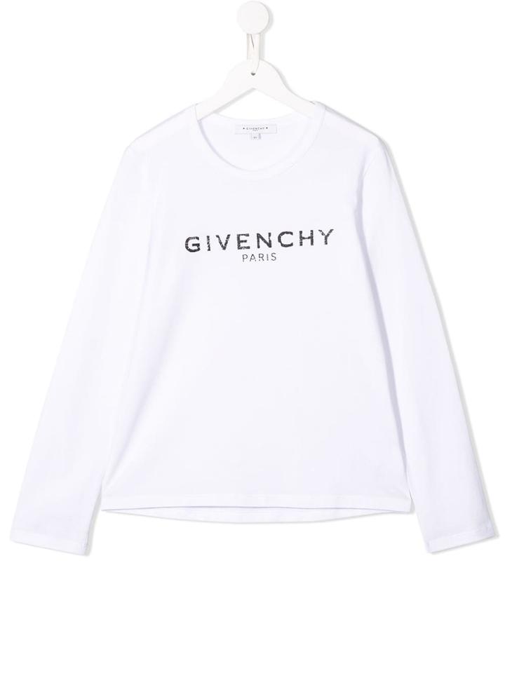 Givenchy Kids Teen Printed Logo Sweatshirt - White