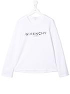 Givenchy Kids Teen Printed Logo Sweatshirt - White