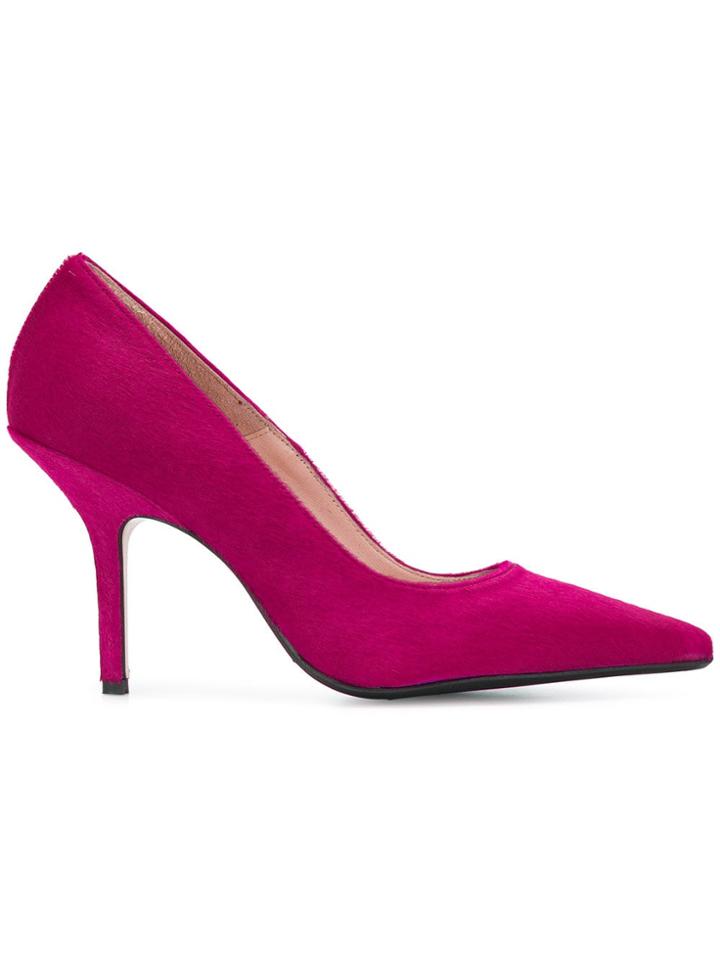 Anna F. Classic Pointed Pumps - Pink & Purple