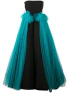 Christian Siriano Tulle Panel Gown - Black