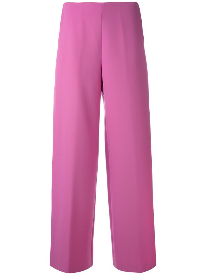 Blumarine - Wide-leg Trousers - Women - Polyester/spandex/elastane/acetate/viscose - 44, Pink/purple, Polyester/spandex/elastane/acetate/viscose