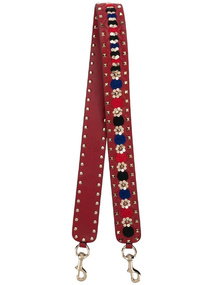 Valentino Rockstud Spike Strap - Red