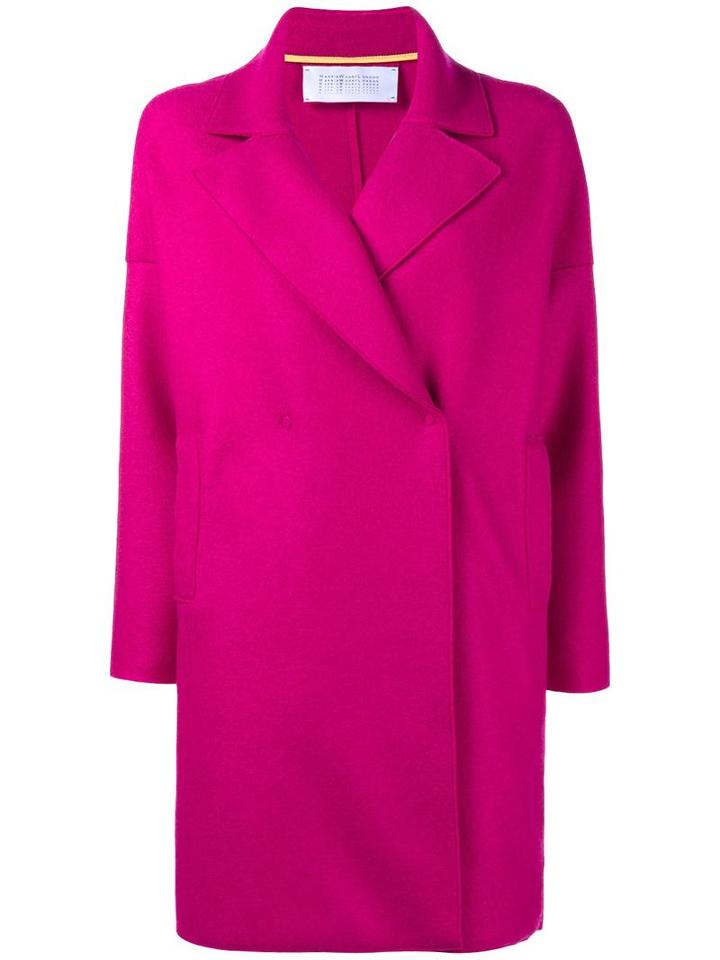 Harris Wharf London Oversize Collar Coat, Women's, Size: Xxs, Pink/purple, Virgin Wool