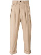 Lardini - Pleated Trousers - Men - Cotton - 44, Nude/neutrals, Cotton