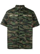 Wtaps - Buds Camouflage Print Shirt - Men - Cotton - L, Green, Cotton