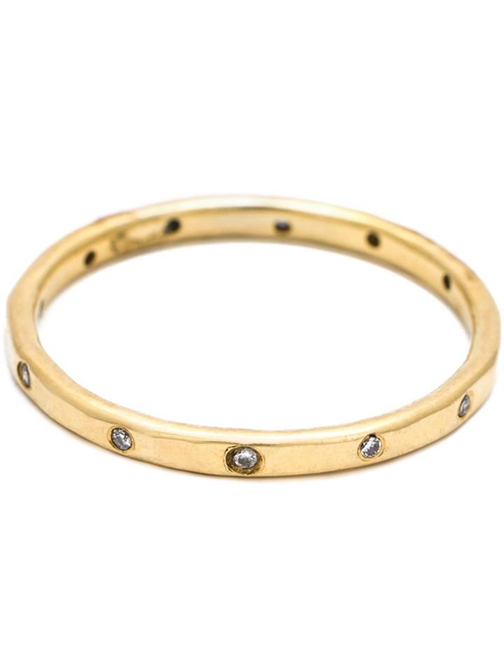 Melissa Joy Manning Diamond Band Ring, Women's, Size: 6, Metallic, 18kt Gold/diamond