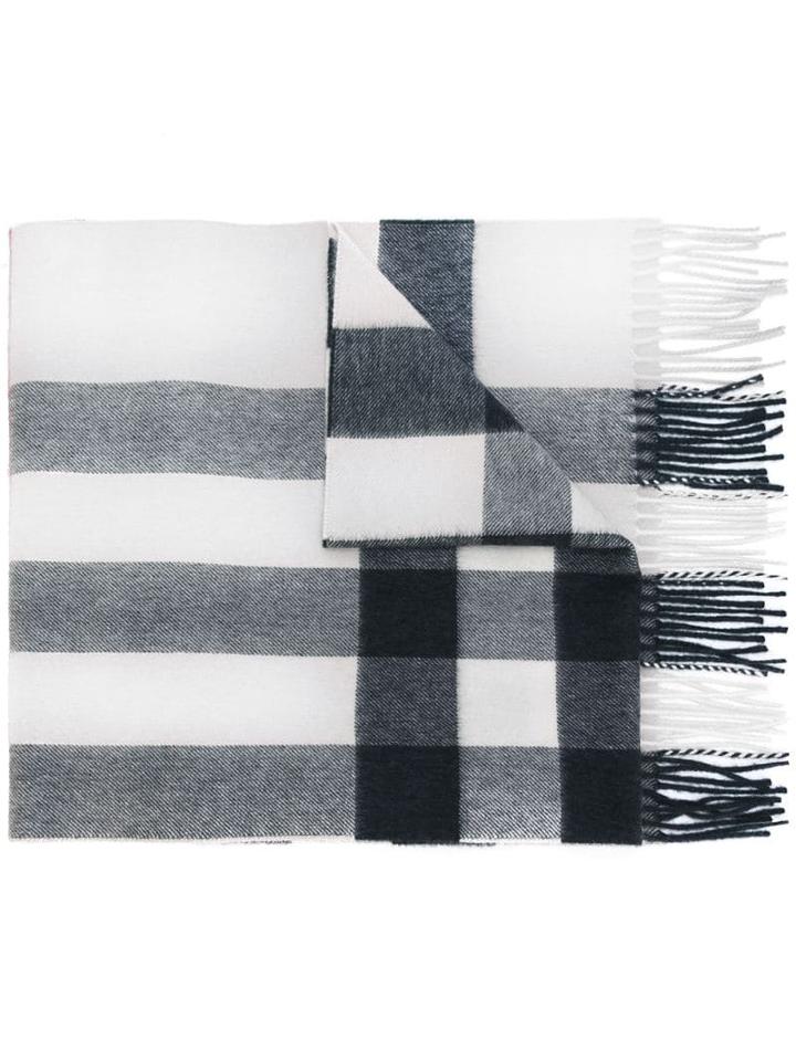 Burberry The Large Classic Cashmere Scarf In Check - Neutrals