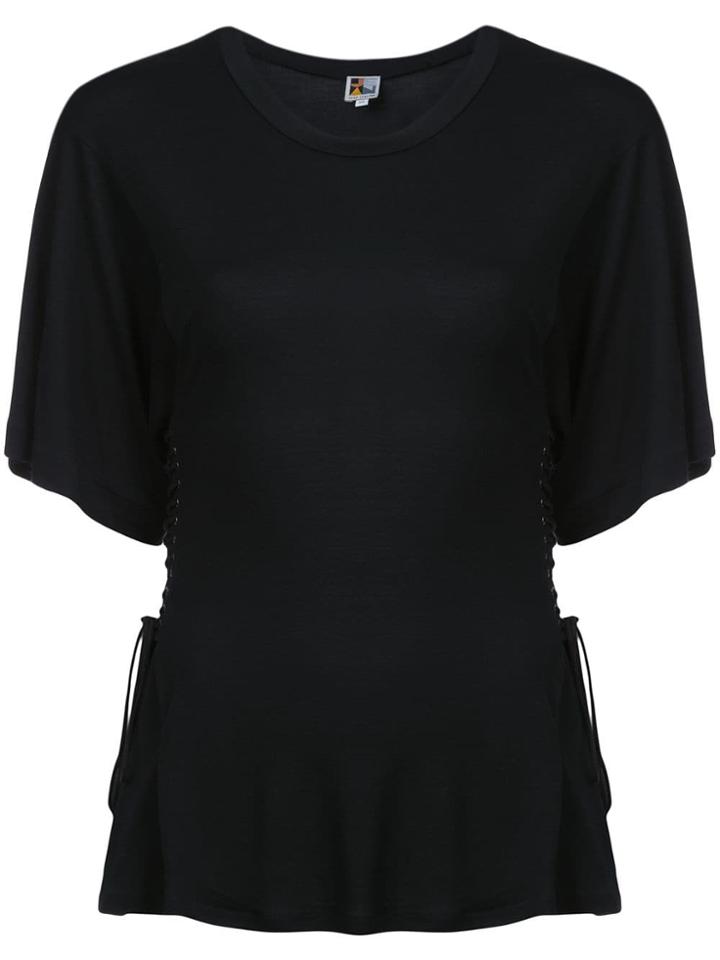 Jean Atelier Draped Style T-shirt - Black