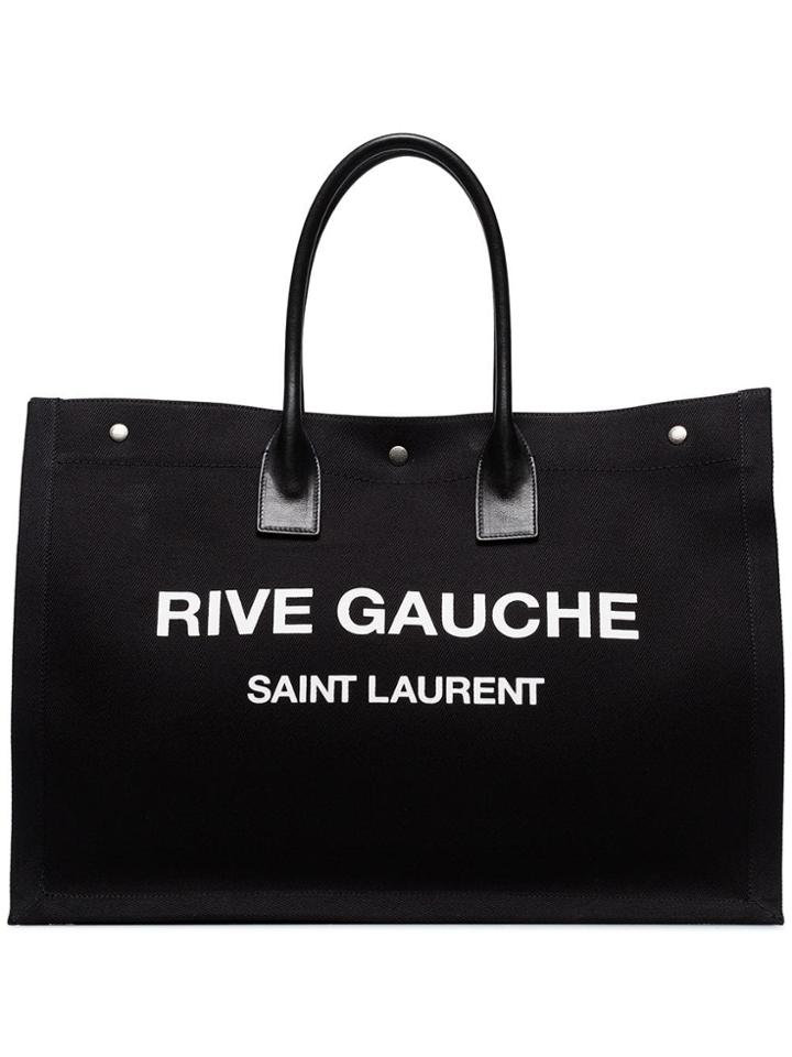 Saint Laurent Rive Gauche Logo Tote - Black