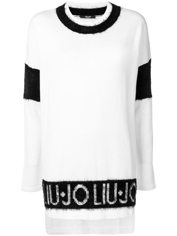 Liu Jo Loose-fit Logo Sweater - White
