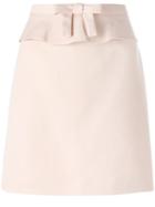 Red Valentino Straight Mini Skirt, Women's, Size: 44, Pink/purple, Cotton/viscose