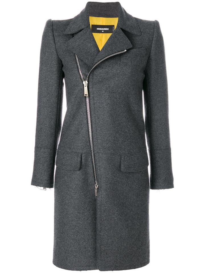 Dsquared2 Zipped Coat - Grey