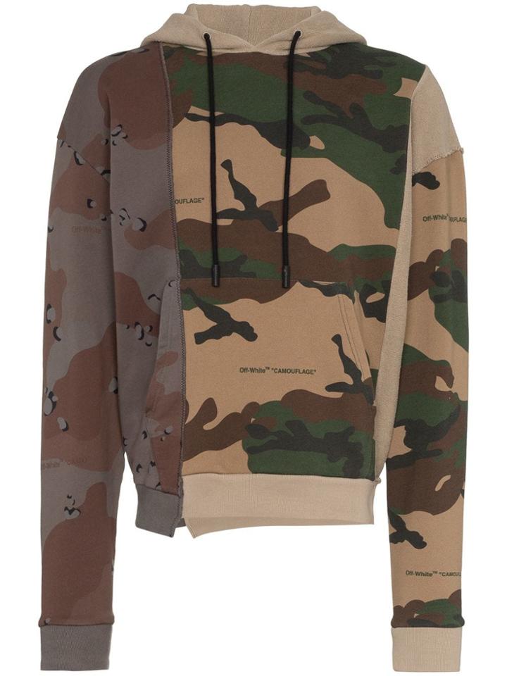 Off-white Reconstructed Cotton Hoodie - Unavailable