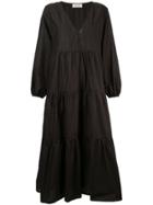 Matteau Long Sleeve Tiered Maxi Dress - Black