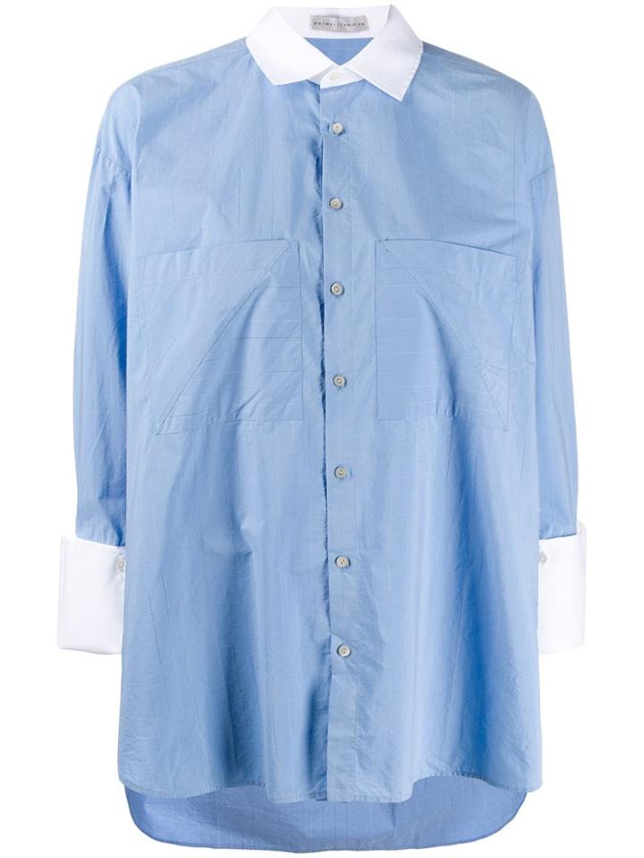 Palmer / Harding Contrast Collar Shirt - Blue
