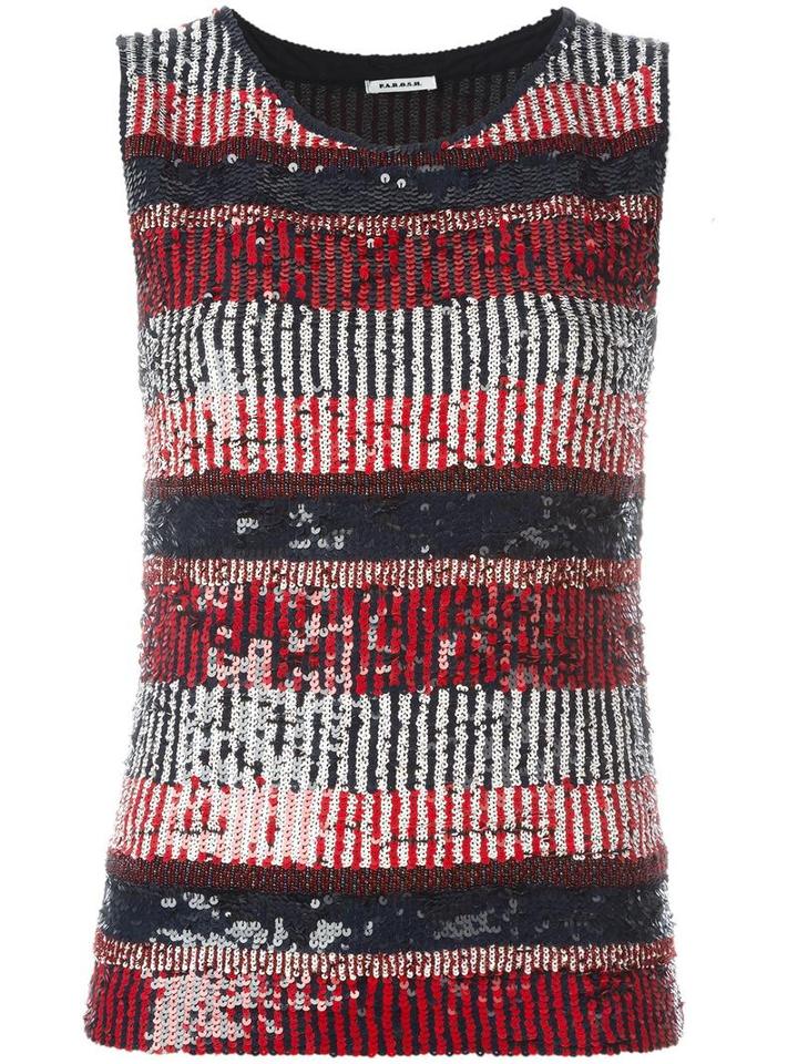 P.a.r.o.s.h. Embellished Tank Top, Women's, Size: Medium, Blue, Polyamide/spandex/elastane/pvc