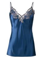 La Perla Lace Trim Camisole, Women's, Size: 1, Blue, Silk/polyamide/polyester/viscose