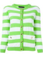 Boutique Moschino Striped Cardigan, Women's, Size: 48, Green, Cotton