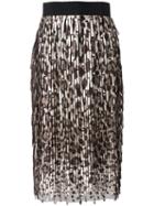 Dolce & Gabbana Leopard Print Midi Skirt, Women's, Size: 40, Brown, Polyester
