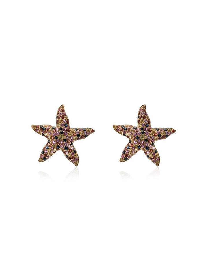 Yvonne Léon Star Sapphire Earrings - Gold
