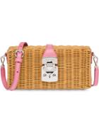 Miu Miu Wicker Clutch - Neutrals