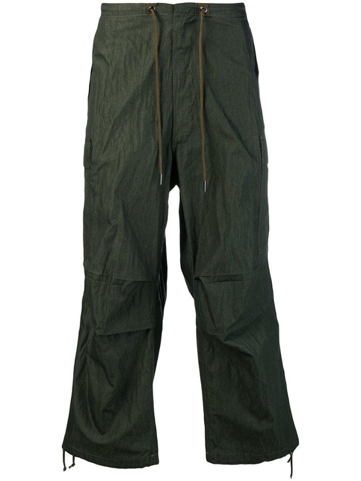Levi's: Made & Crafted Drawstring Waist Loose-fit Trousers - Green