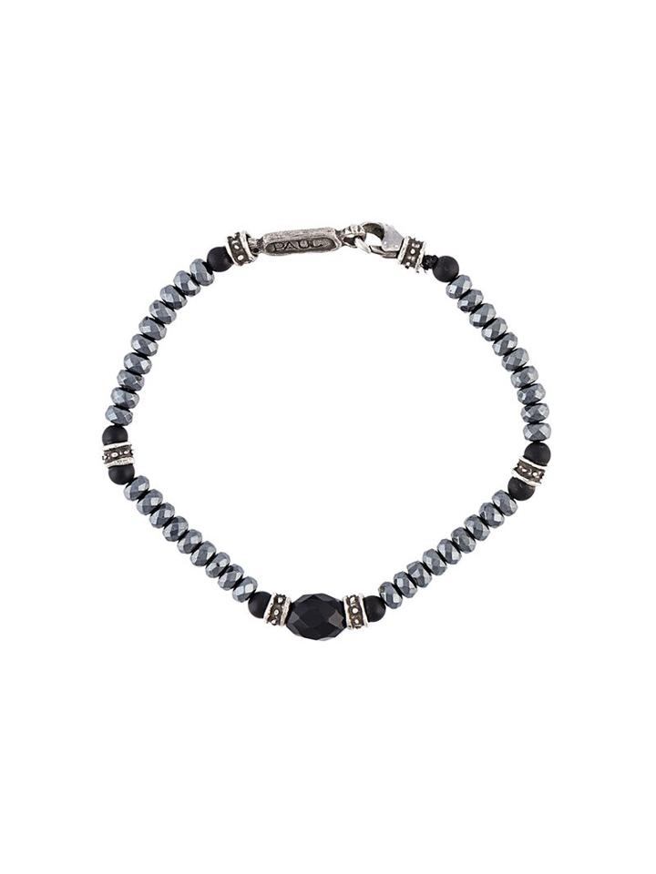 Beaded Bracelet, Men's, Metallic, Roman Paul