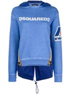 Dsquared2 Logo Patch Hooded Sweatshirt - Blue