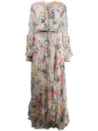 Camilla Blouson Sleeve Wrap Dress - Neutrals
