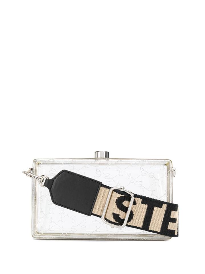 Stella Mccartney Logo Perspex Clutch Bag - White