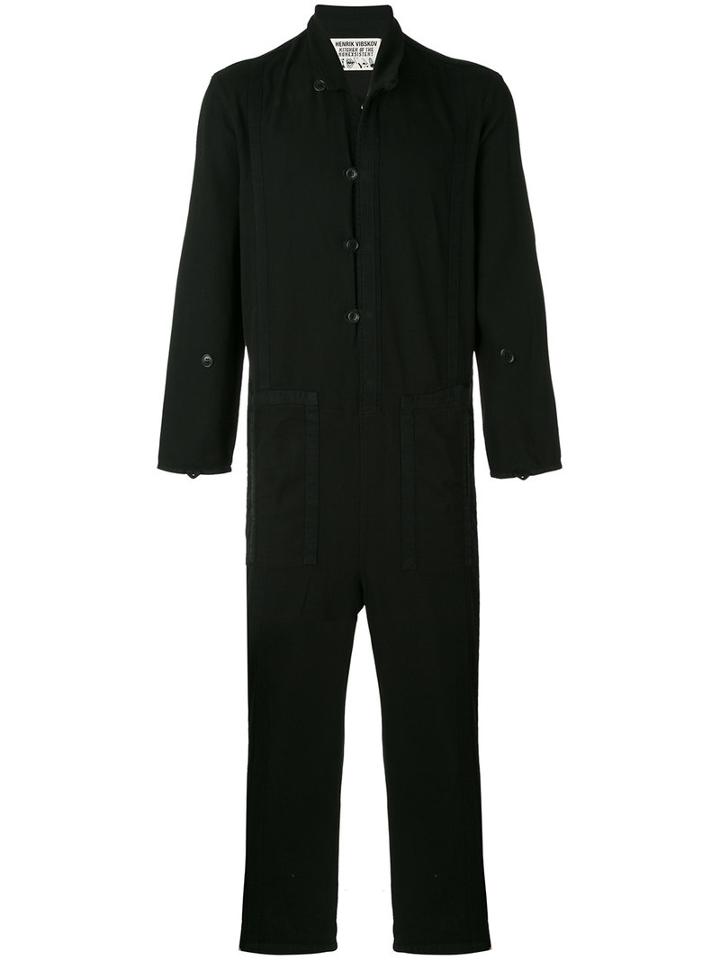 Henrik Vibskov - Brandy Jumpsuit - Men - Cotton/linen/flax/spandex/elastane/viscose - Xs, Black, Cotton/linen/flax/spandex/elastane/viscose