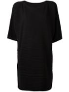 Issey Miyake Cauliflower Ribbed Loose-fit T-shirt, Women's, Black, Polyester/polyurethane