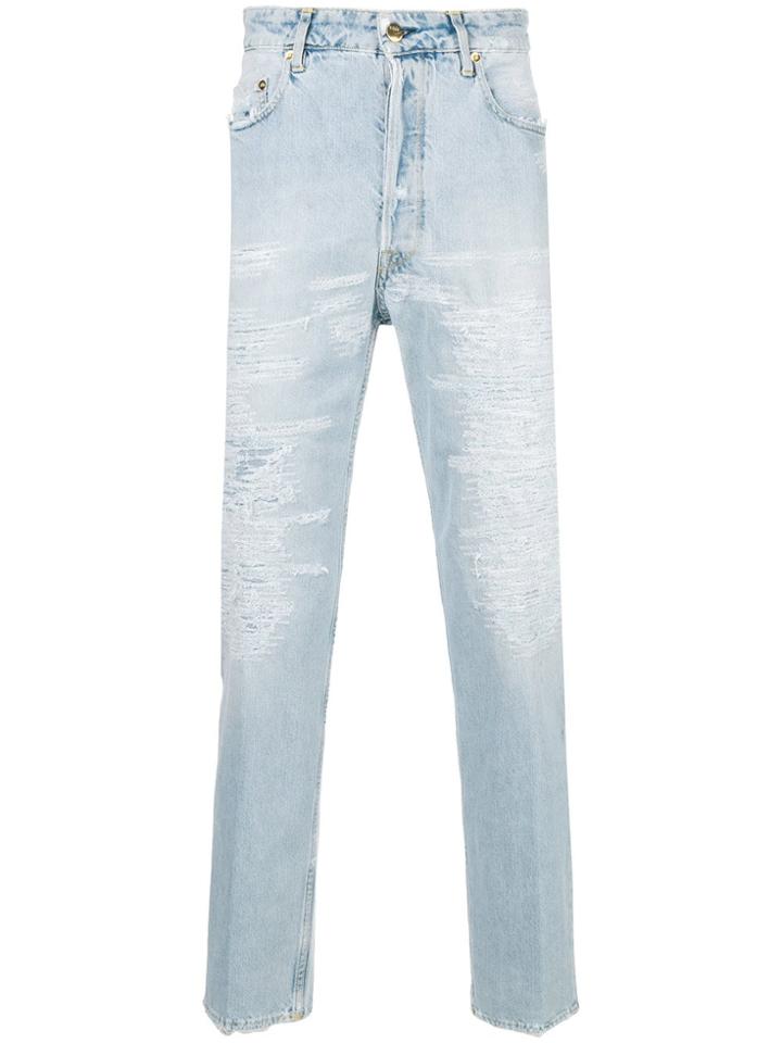 Golden Goose Deluxe Brand Happy Destroyed Jeans - Blue