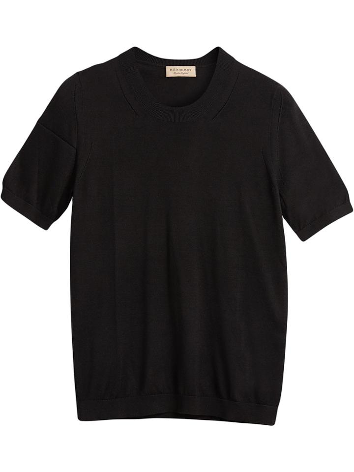 Burberry Silk Cashmere T-shirt - Black