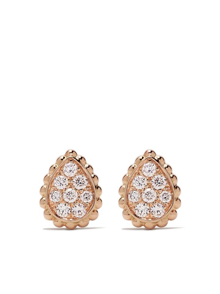 Boucheron 18kt Rose Gold Serpent Bohème Diamonds Xs Motif Stud